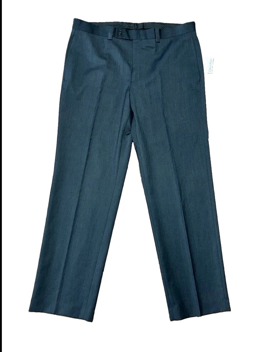 Calvin Klein Dress Pants Size 34x30  Flat Front Dark Gray Career Workwear NWT